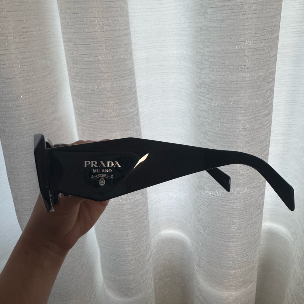 Prada Black Symbole rectangular sunglasses